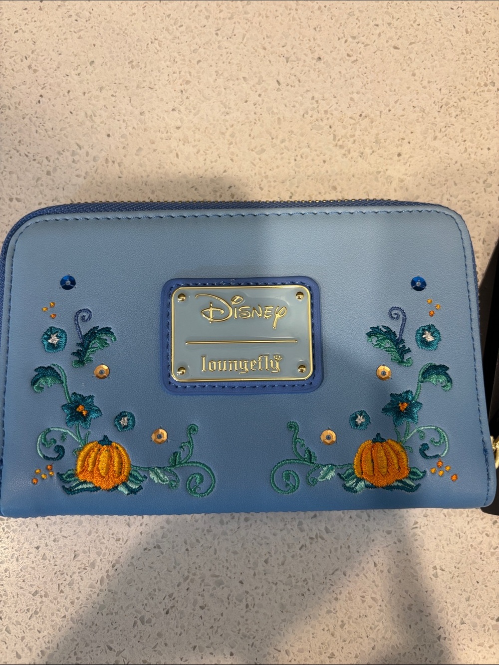 Disney Cinderella Blue Laser-Cut Carriage Wallet Loungefly NWT - Picture 3 of 4